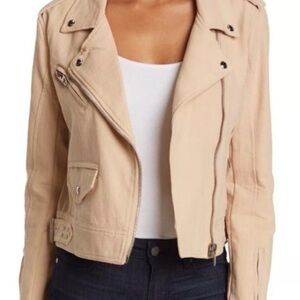 Blank NYC Cream Leather Jacket
